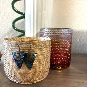 Abalone Shell Triangle Earrings